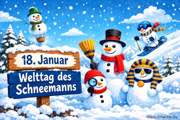 Welttag des Schneemanns ist am 18. Januar: Winterbrauch mit Symbolfigur