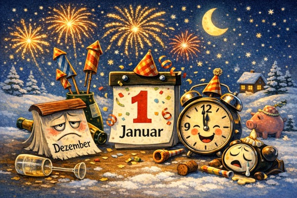 Neujahr ist am 1. Januar: Start des neuen Kalenderjahres (Neujahrstag)