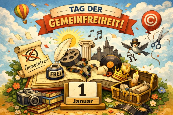 Tag der Gemeinfreiheit ist am 1. Januar: Werke frei nutzbar