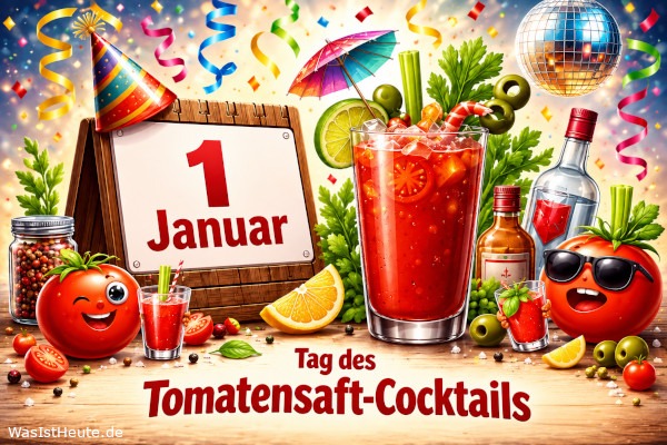 Tag des Tomatensaft-Cocktails ist am 1. Januar: Kultgetränk nach Silvester