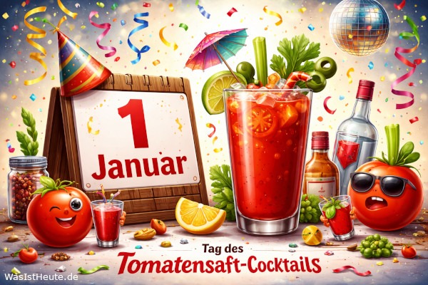 Tag des Tomatensaft-Cocktails ist am 1. Januar: Kultgetränk nach Silvester