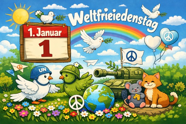 Weltfriedenstag ist am 1. Januar: Tag des Nachdenkens über Frieden