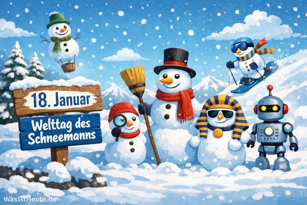 Welttag des Schneemanns ist am 18. Januar: Winterbrauch mit Symbolfigur