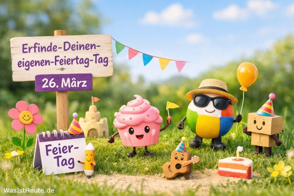 Erfinde-Deinen-eigenen-Feiertag-Tag ist am 26. März: Idee für eigene Festtage