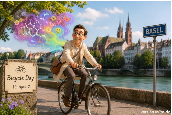 Fahrradtag „Bicycle Day“ ist am 19. April: historischer Ursprung