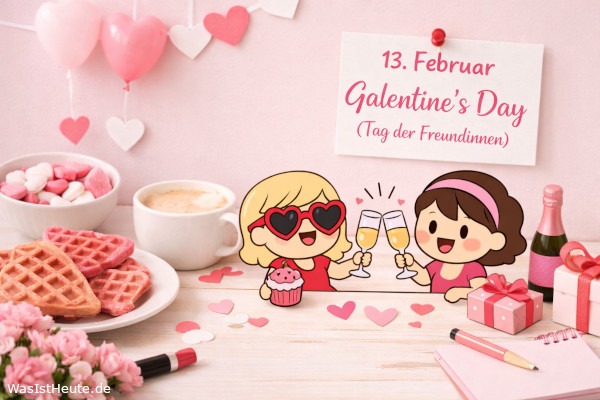 Galentine’s Day (Tag der Freundinnen) ist am 13. Februar: Freundschaft feiern.