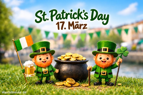 St. Patrick’s Day (St. Patrickstag) ist am 17. März: irisches Fest zu Ehren des heiligen Patrick
