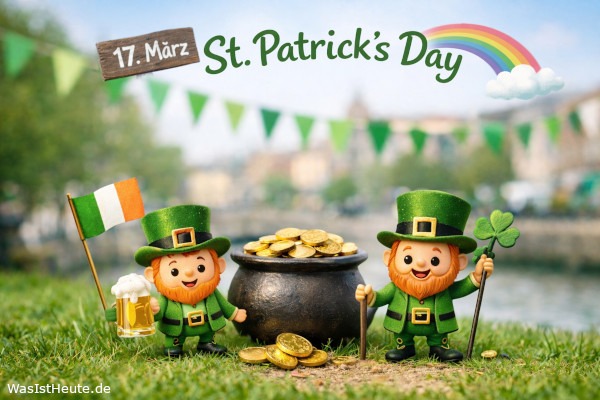 St. Patrick’s Day (St. Patrickstag) ist am 17. März: irisches Fest zu Ehren des heiligen Patrick