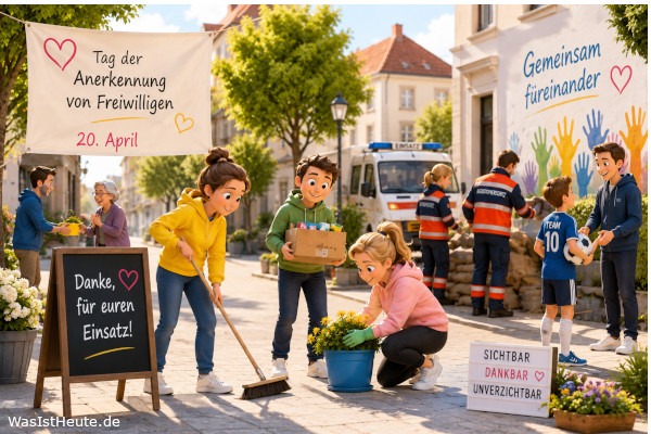 Tag der Anerkennung von Freiwilligen ist am 20. April: Würdigung ehrenamtlicher Hilfe