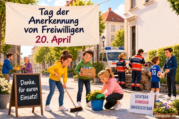 Tag der Anerkennung von Freiwilligen ist am 20. April: Würdigung ehrenamtlicher Hilfe