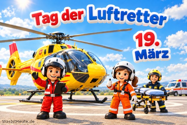 Tag der Luftretter ist am 19. März: Würdigung von Rettung aus der Luft