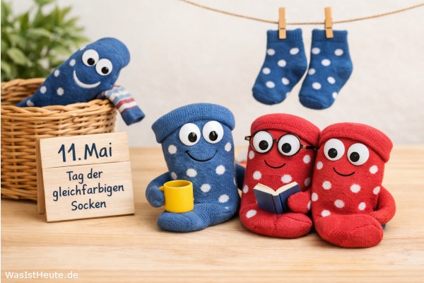 Tag der gleichfarbigen Socken ist am 11. Mai: Ein Zeichen für Ordnung und kleine Alltagsfreude