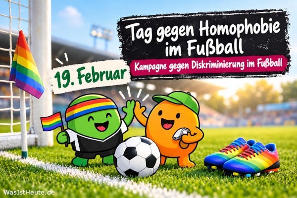 Tag gegen Homophobie im Fußball (Kampagne gegen Diskriminierung im Fußball) ist am 19. Februar: Zeichen für Respekt im Sport