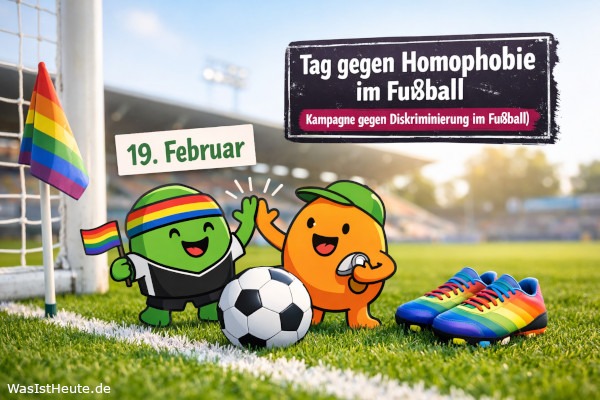Tag gegen Homophobie im Fußball (Kampagne gegen Diskriminierung im Fußball) ist am 19. Februar: Zeichen für Respekt im Sport