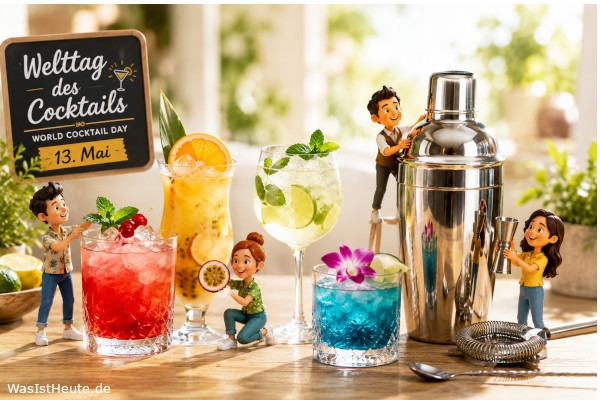 Welttag des Cocktails (World Cocktail Day) ist am 13. Mai: Ehrung klassischer Mischgetränke