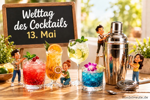 Welttag des Cocktails (World Cocktail Day) ist am 13. Mai: Ehrung klassischer Mischgetränke