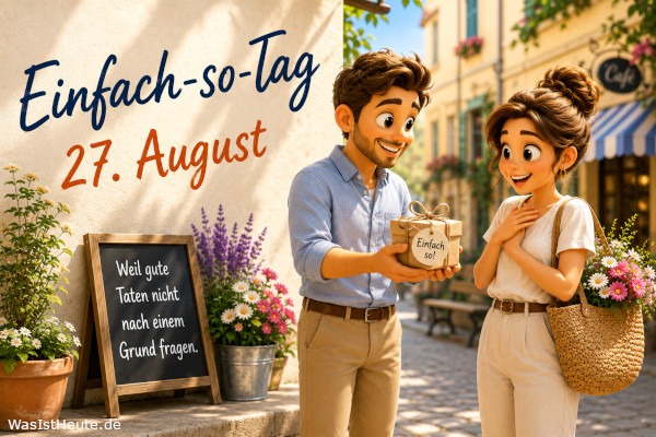 Einfach-so-Tag ist am 27. August: Kleine Gesten ohne Anlass feiern
