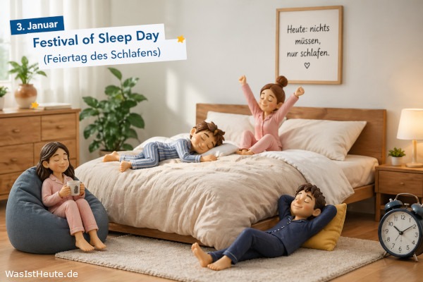 Festival of Sleep Day (Feiertag des Schlafens) ist am 3. Januar: Ruhe und Erholung im Mittelpunkt