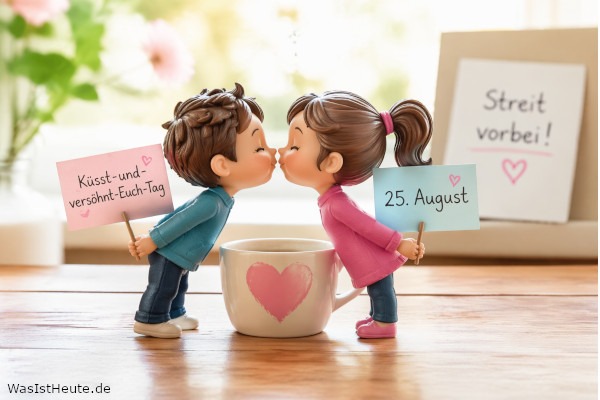 Küsst-und-versöhnt-Euch-Tag ist am 25. August: Anlass zum Beilegen von Streit