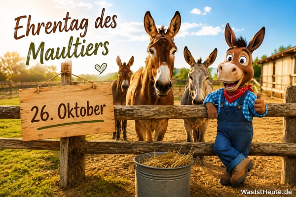 Ehrentag des Maultiers ist am 26. Oktober: Tag für Lasttiere