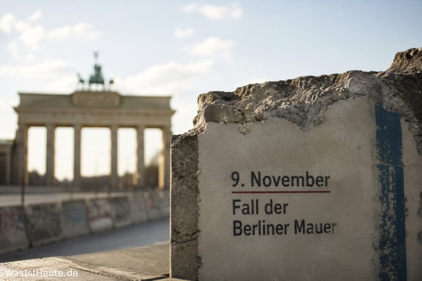 Fall der Berliner Mauer ist am 9. November: Ende der Teilung Deutschlands
