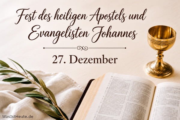 Fest des heiligen Apostels und Evangelisten Johannes ist am 27. Dezember: Gedenktag für den Verfasser des Johannesevangeliums