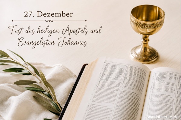 Fest des heiligen Apostels und Evangelisten Johannes ist am 27. Dezember: Gedenktag für den Verfasser des Johannesevangeliums