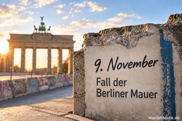 Gedenken an den Fall der Berliner Mauer am 9. November 1989: Ende der Teilung Deutschlands