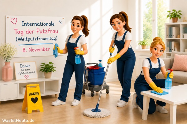 Internationale Tag der Putzfrau (Weltputzfrauentag) ist am 8. November: Anerkennung für Reinigungskräfte weltweit