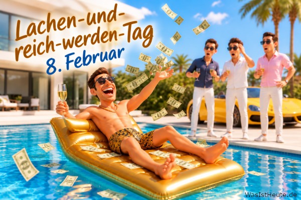Lachen-und-reich-werden-Tag ist am 8. Februar: Humor und Wohlstand im Blick
