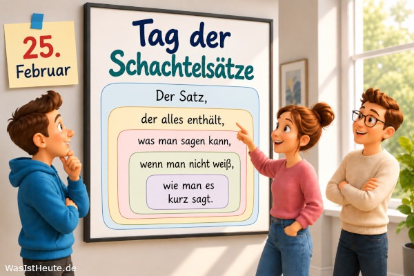 Tag der Schachtelsätze ist am 25. Februar: Kurioser Sprachtag mit verschachtelten Sätzen