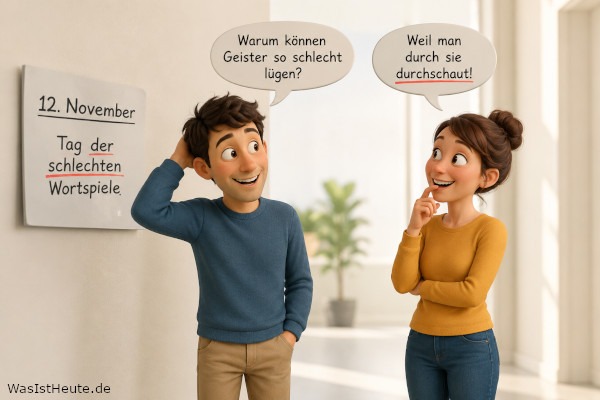 Tag der schlechten Wortspiele ist am 12. November: Sprachwitze mit flachen Pointen