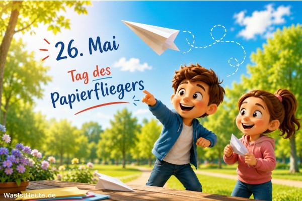 Tag des Papierfliegers ist am 26. Mai: Gefaltete Flieger aus Papier im Mittelpunkt