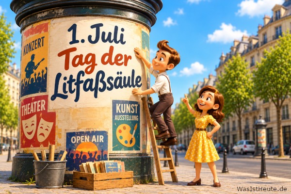 Tag der Litfaßsäule ist am 1. Juli: Erinnerung an die Geschichte der Werbesäule