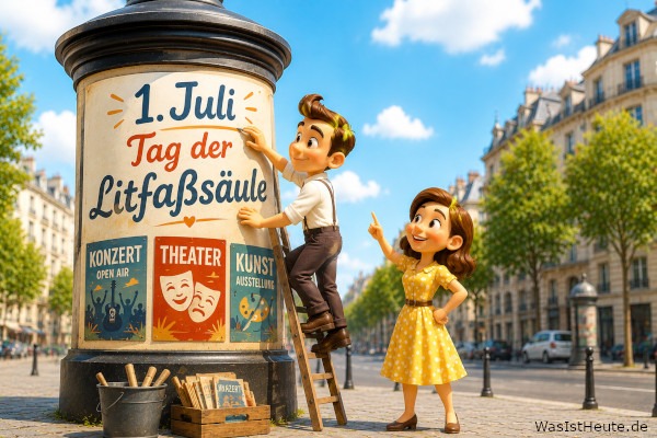 Tag der Litfaßsäule ist am 1. Juli: Erinnerung an die Geschichte der Werbesäule