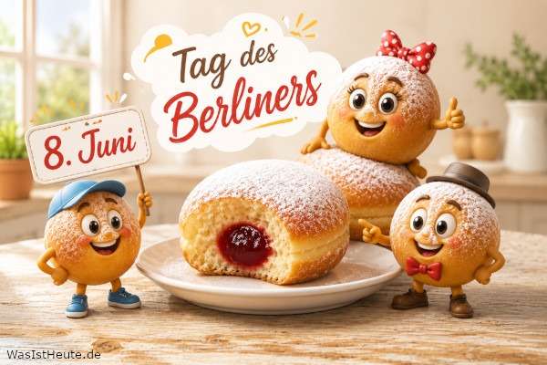 Tag des Berliners ist am 8. Juni: Gefülltes Hefegebäck im Mittelpunkt