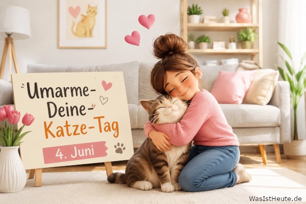 Umarme-Deine-Katze-Tag ist am 4. Juni: Katzenliebe mit einer herzlichen Geste