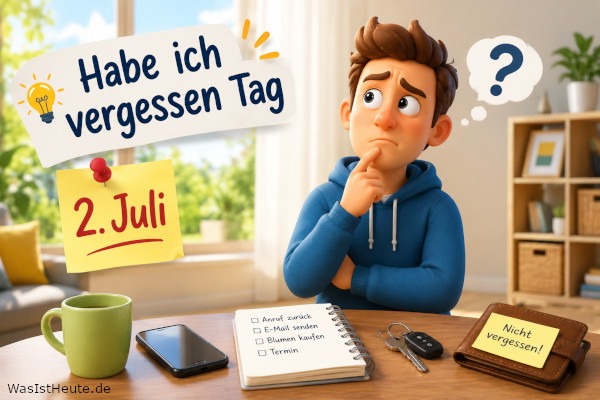 Habe-ich-vergessen-Tag ist am 2. Juli: Kurioser Anlass für vergessene Dinge