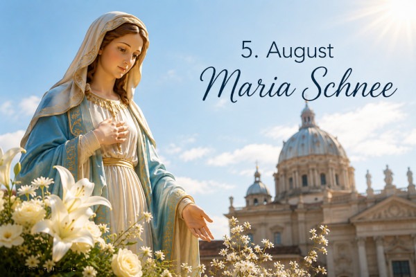 Maria Schnee ist am 5. August: Gedenktag zur Marienlegende in Rom