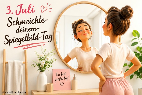Schmeichle-deinem-Spiegelbild-Tag ist am 3. Juli: Positive Worte für das eigene Spiegelbild