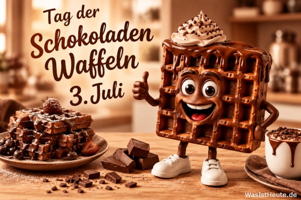 Tag der Schokoladen-Waffeln ist am 3. Juli: Knuspriger Ehrentag für süße Waffeln