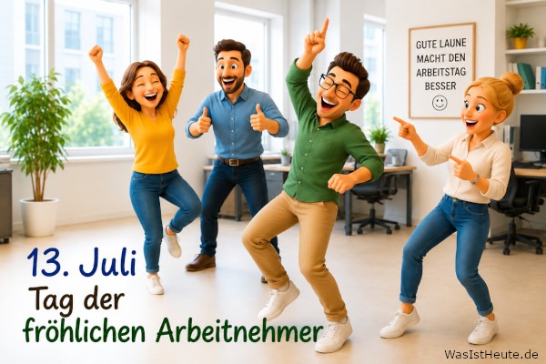 Tag der fröhlichen Arbeitnehmer ist am 13. Juli: Gute Laune bei der Arbeit im Mittelpunkt