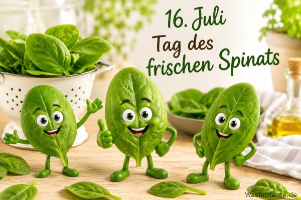Tag des frischen Spinats ist am 16. Juli: Frisches Blattgemüse mit eigenem Ehrentag.