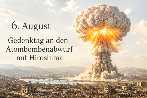 Gedenktag an den Atombombenabwurf auf Hiroshima ist am 6. August: Erinnerung an die Opfer des ersten Atombombeneinsatzes
