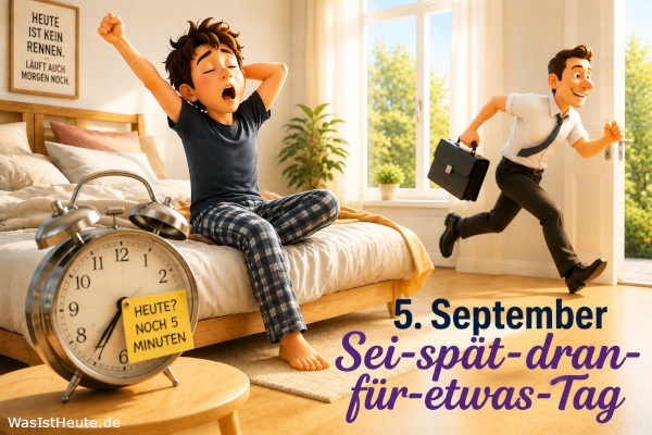 Sei-spät-dran-für-etwas-Tag ist am 5. September: Kleine Auszeit vom Zeitdruck