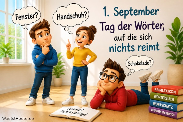 Tag der Wörter, auf die sich nichts reimt ist am 1. September: Kurioser Sprachentag